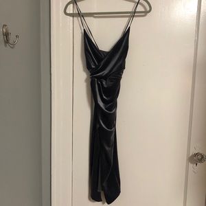 Boohoo Velvet Wrap Dress